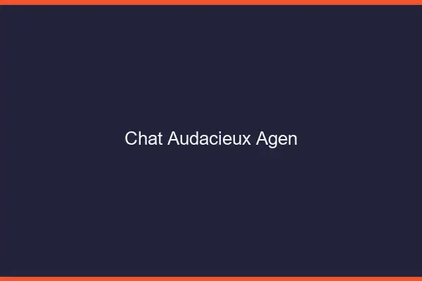 Chat Audacieux Agen