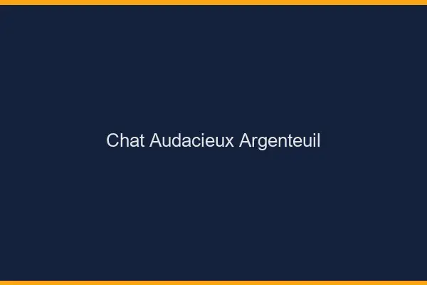 Chat Audacieux Argenteuil