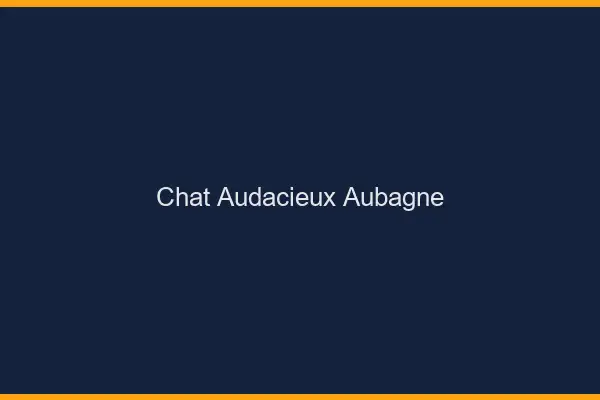 Chat Audacieux Aubagne