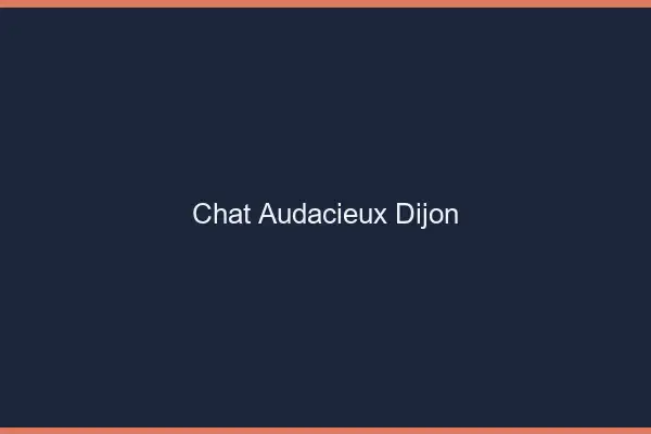 Chat Audacieux Dijon