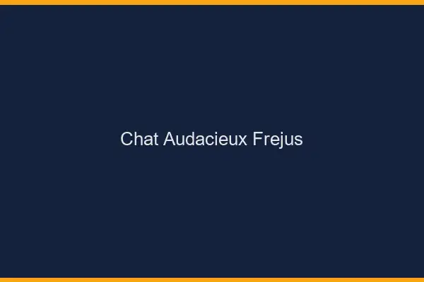 Chat Audacieux Fréjus