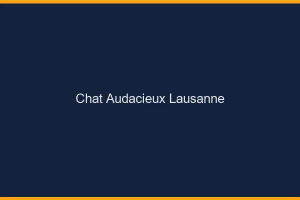 Chat Audacieux Lausanne