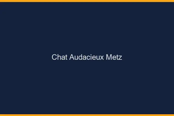 Chat Audacieux Metz