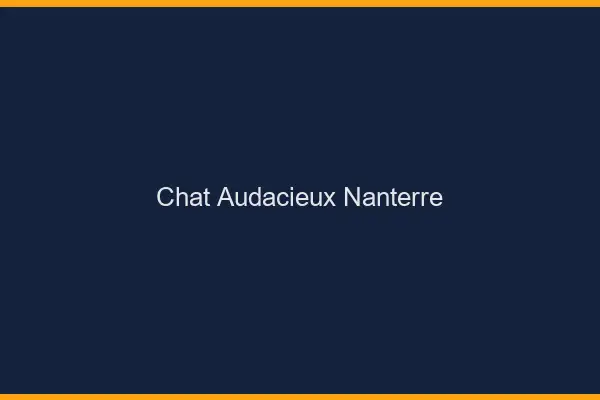Chat Audacieux Nanterre
