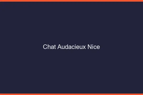 Chat Audacieux Nice