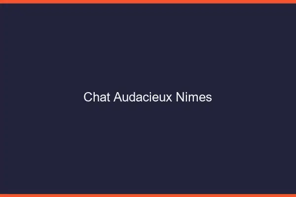 Chat Audacieux Nîmes