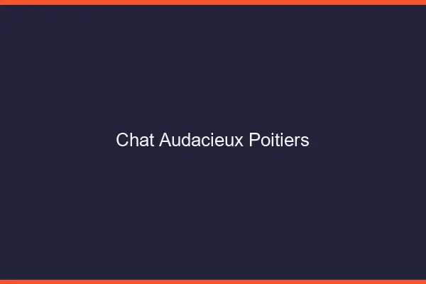 Chat Audacieux Poitiers