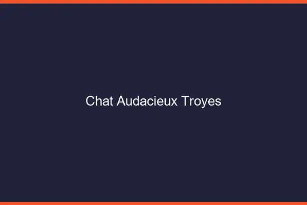 Chat Audacieux Troyes