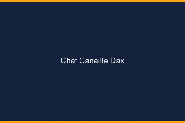 Chat Canaille Dax