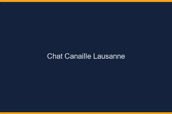 Chat Canaille Lausanne