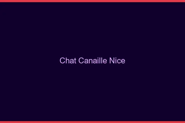 Chat Canaille Nice
