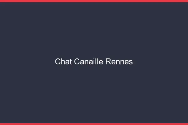 Chat Canaille Rennes