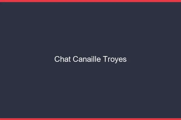 Chat Canaille Troyes