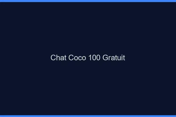 Chat Coco 100% Gratuit