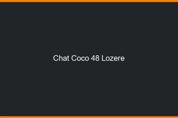 Chat Coco Lozere