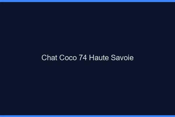 Chat Coco Haute Savoie