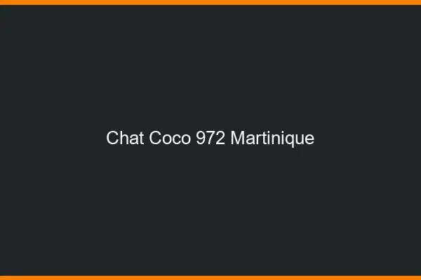 Chat Coco Martinique