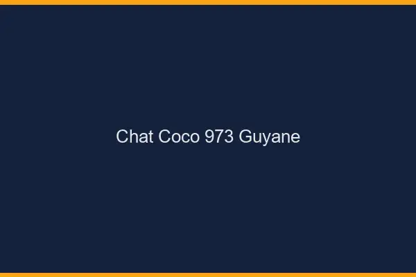 Chat Coco Guyane