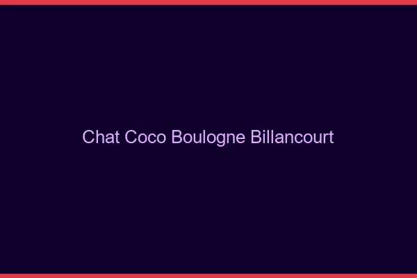 Chat Coco Boulogne-Billancourt