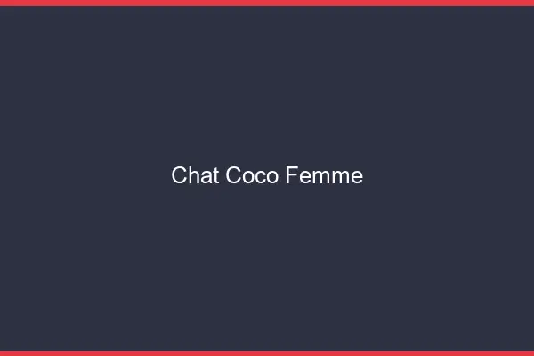 Chat Coco Femme