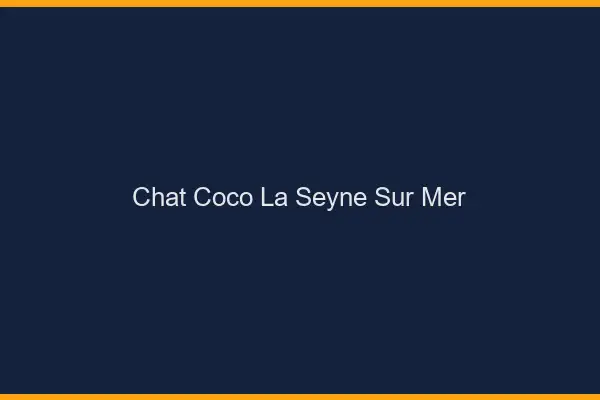 Chat Coco La Seyne-sur-Mer