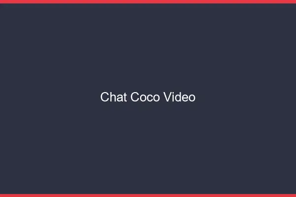 Chat Coco Vidéo