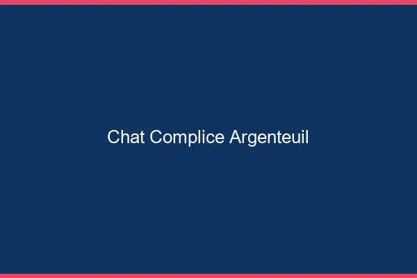 Chat Complice Argenteuil
