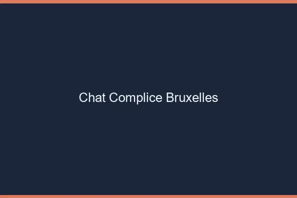 Chat Complice Bruxelles