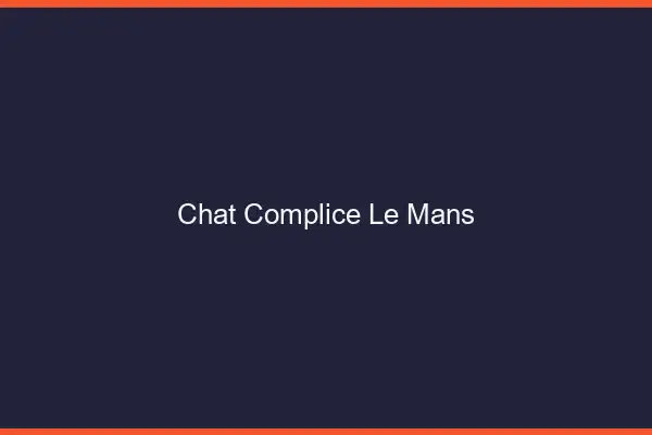 Chat Complice Le Mans