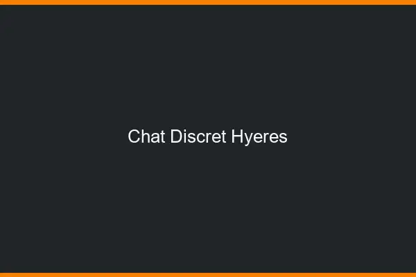 Chat Discret Hyères