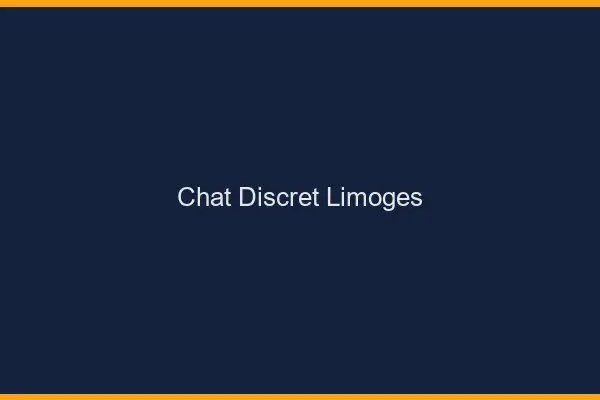 Chat Discret Limoges