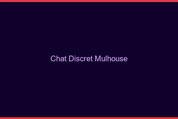 Chat Discret Mulhouse