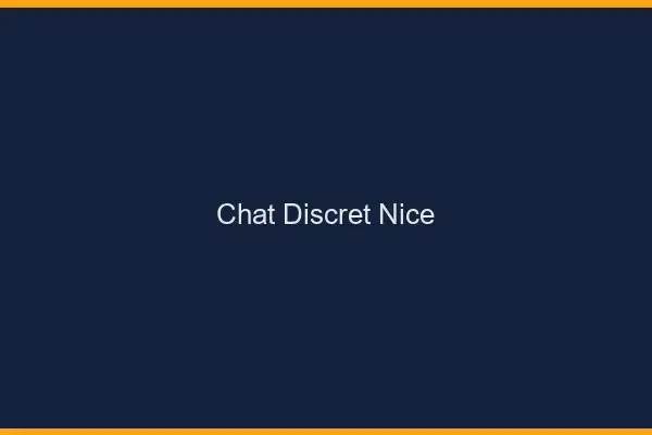 Chat Discret Nice