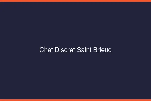 Chat Discret Saint-Brieuc