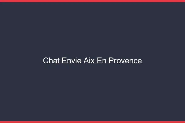 Chat Envie Aix-en-Provence