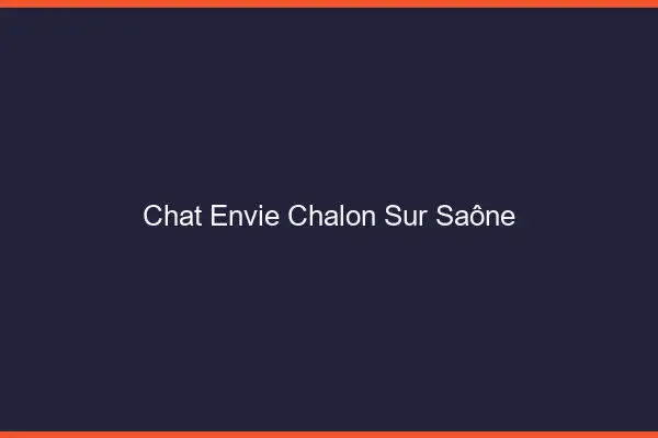 Chat Envie Chalon-sur-Saône