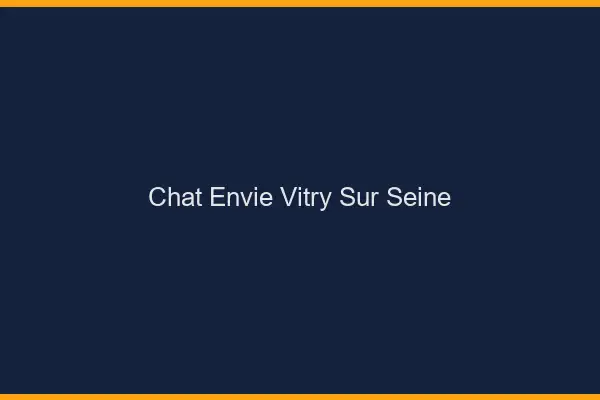 Chat Envie Vitry-sur-Seine