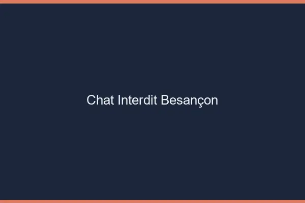 Chat Interdit Besançon