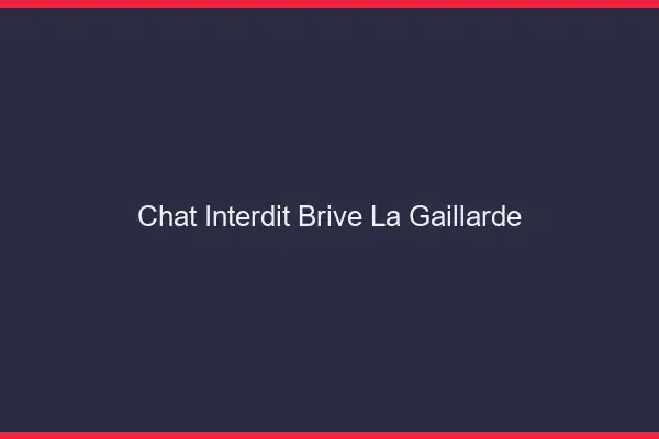 Chat Interdit Brive-la-Gaillarde