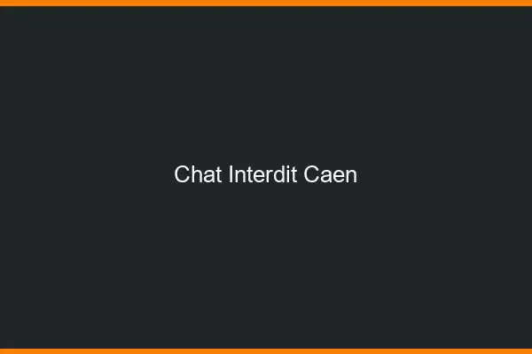 Chat Interdit Caen