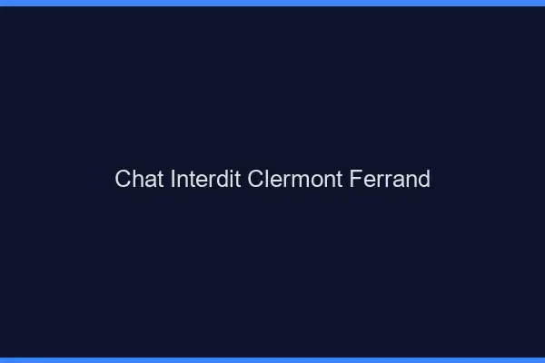 Chat Interdit Clermont-Ferrand