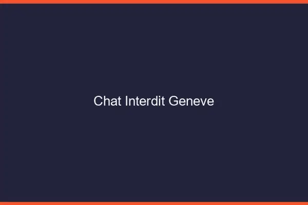 Chat Interdit Genève