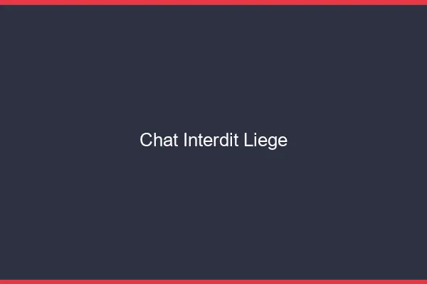 Chat Interdit Liège