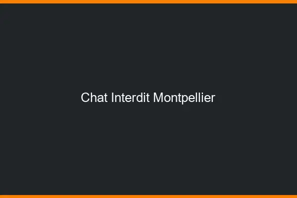Chat Interdit Montpellier