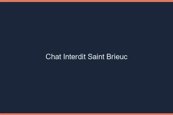 Chat Interdit Saint-Brieuc
