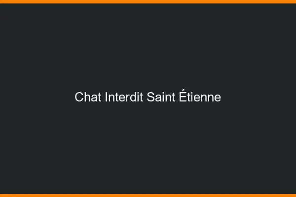 Chat Interdit Saint-Étienne