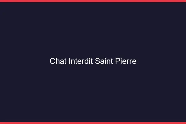 Chat Interdit Saint-Pierre