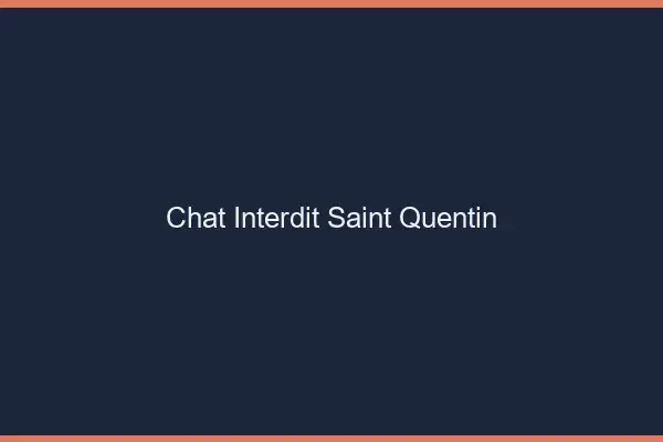 Chat Interdit Saint-Quentin