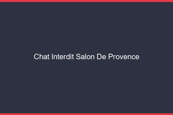 Chat Interdit Salon-de-Provence