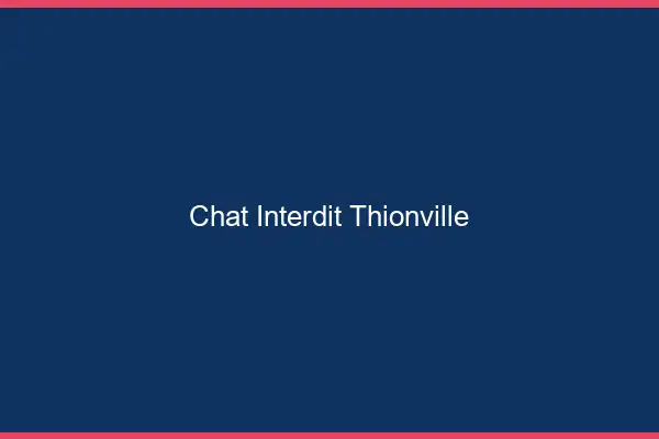 Chat Interdit Thionville